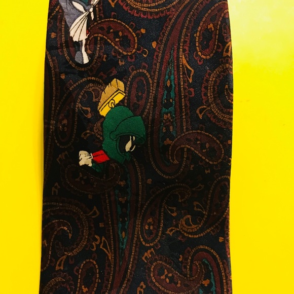 Vintage 90’s Looney Tunes Paisley Tie Bugs Bunny - Picture 4 of 7